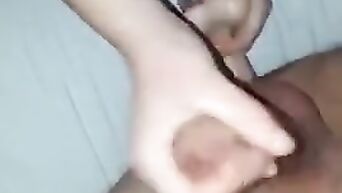 Chubby Friend Sticks Vibrator into My Booty and Helps Me Wank