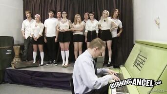 Pianist fucked in the ass tattooed choir singer