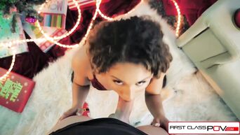 POV blowjob from curly Latina Liv Revamped